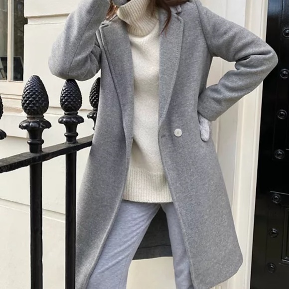 Babaton Stedman Grey Wool Coat XXS - Picture 12 of 12